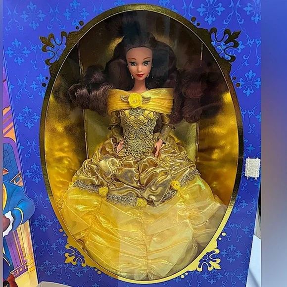 green emerald velvet dress Gold dress for Barbie dolls Cocktail dress – The Doll Tailor main image 1